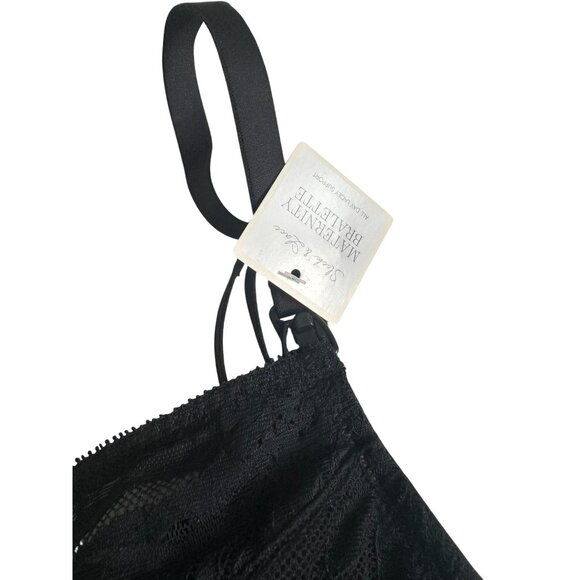 ON GOSSAMER Black Lace Maternity Bralette Size Small NEW NWT - Picture 4 of 7